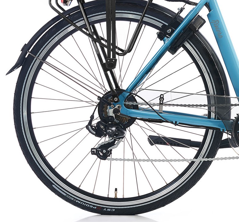 Descheemaeker VTC électrique Riviera Femme 26" -Promos Vtt Électrique Boutique Riviera 28 Lady Matblue%20(1)
