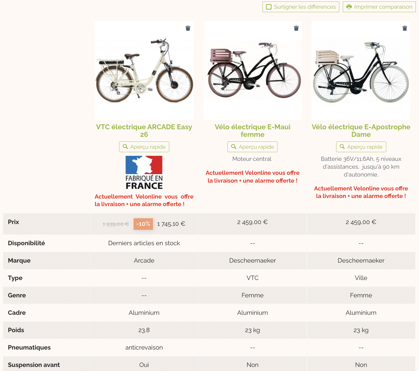 Comparateur vélo électrique best sale